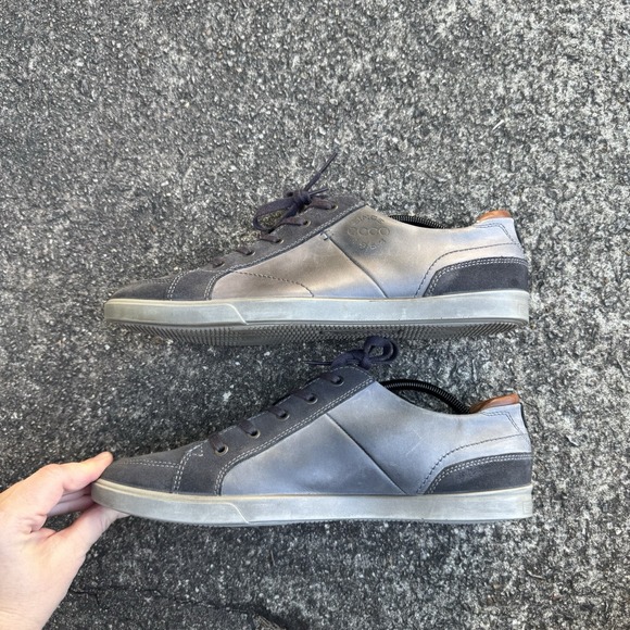 ECCO Collin 2.0 Sneaker Mens US Size 12 EU 46 Gray Leather Soft - Picture 7 of 14